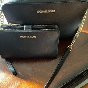 Micheal Kors crossbody and wristlet
